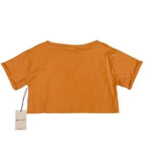 NWT Kaveah XL (14-16) Apricot French Terry Boxy Cropped Top